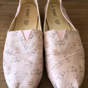 TOMS Pink Pig 🐷 Print Slip-On Shoes